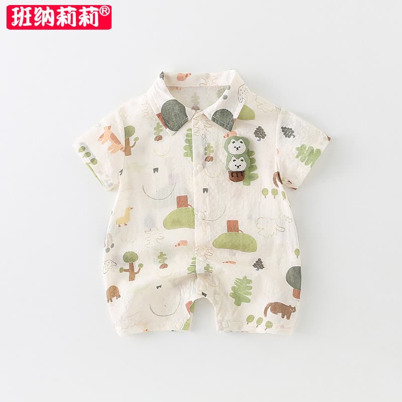 Roupas de bebê roupas de verão macacão bebê Super bonito bonito macacão recém-nascido mês inteiro de manga curta fino Ou