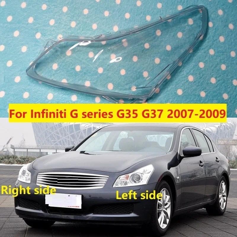 Para Infiniti G Série G25 G35 G37 2007 2008 2009 Faróis Dianteiros Do Carro Tampa Da Lente Farol Lâmpada De Vidro Shell