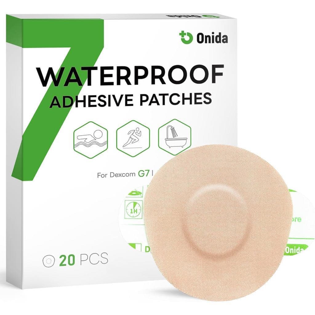 Adesivo Onida Dexcom G7, 20 Peças, Compatível com G7 e Stelo, Adesivo Impermeável Flexível para Monitor de Glicose Con