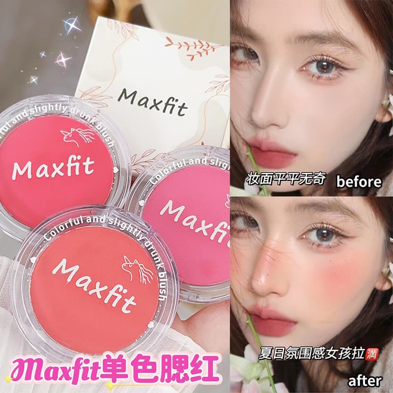 Maxfit Maxfit Monocromático Blush Branco Fosco Iluminando Natural Nu Maquiagem Delicada Vitalidade Girl Rouge Barato