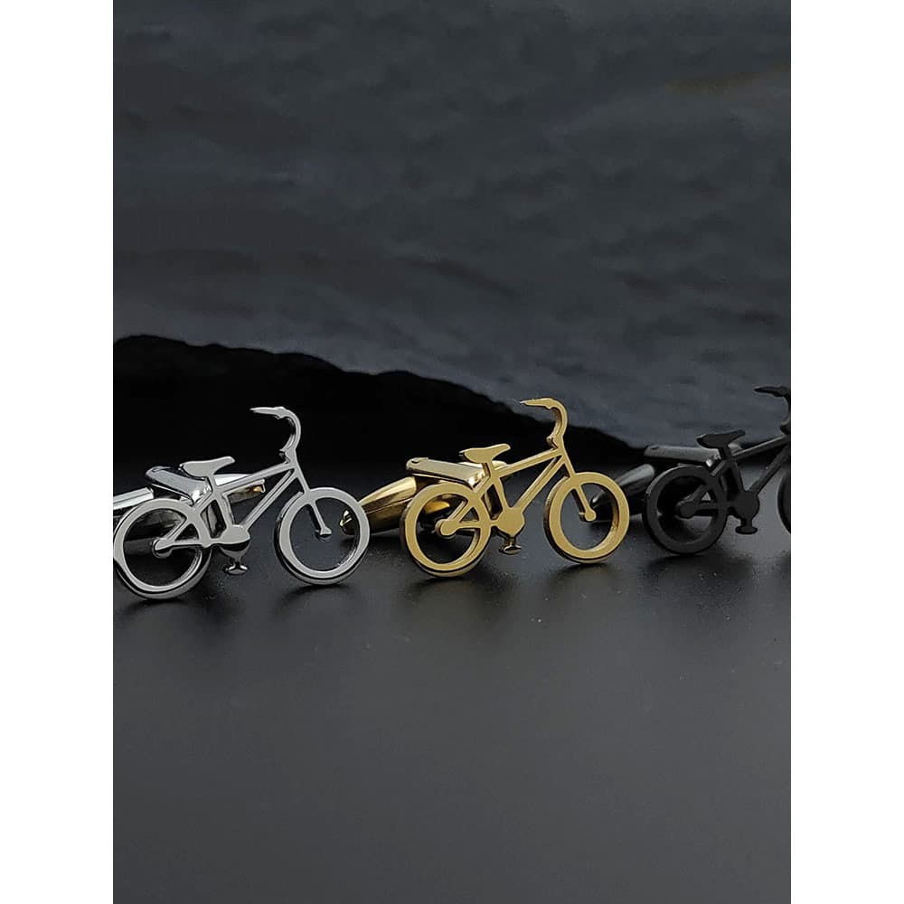 Abotoaduras de bicicleta aventura ao ar livre Retro masculino camisa francesa abotoaduras emblema