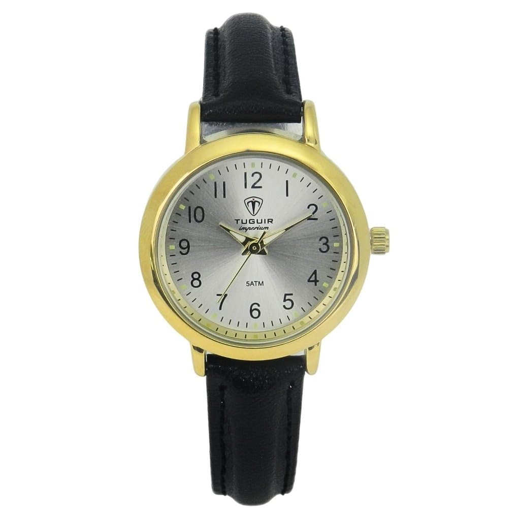 Relógio Unissex Tuguir Analógico Imperium TG30493 Prata e Dourado e Preto, 5ATM, LUXUOSO, FASHION,