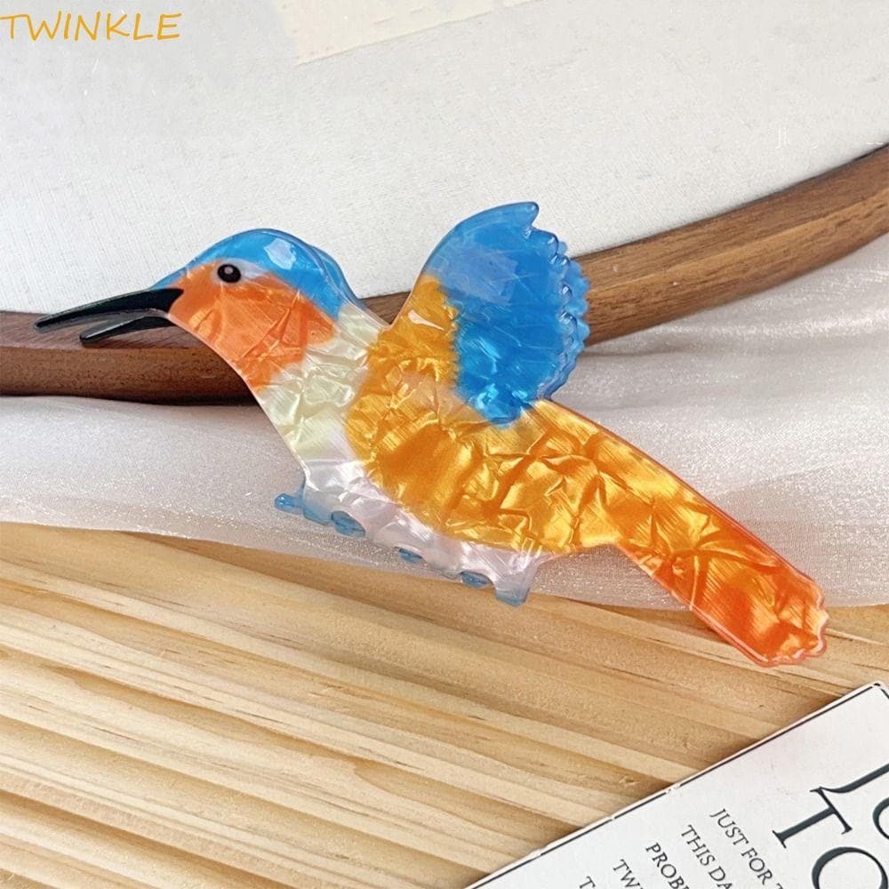 Garra De Cabelo De Acetato TWINKLEO , Grampo Animal Estilo Coreano Criativo , Acessórios Clipe De Tubarão Pássaro