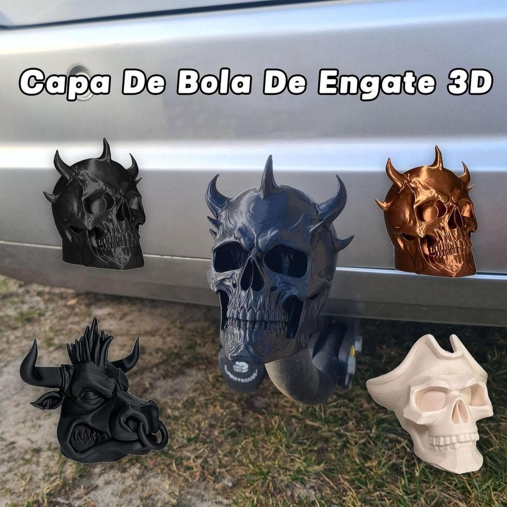 Capa De Bola De Engate 3D , Manga De Caveira , Substituição , Protetor De Reboque Para Carro , SUV , Caminhão , RV , Bar