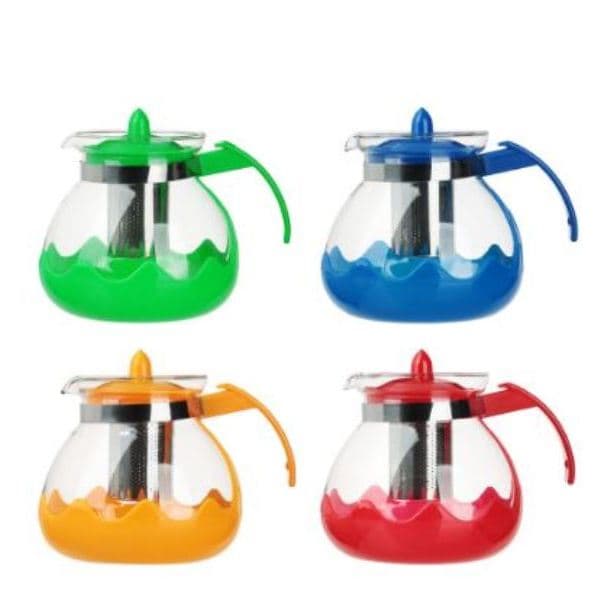 Chaleira Bule De Vidro Com Infusor de Chá Colors 1500ml