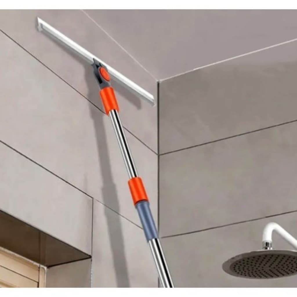 Esfregão Rodo Mágico Silicone Vassoura Cabo Longo Extensível Limpeza De Janela Janelas Vidro