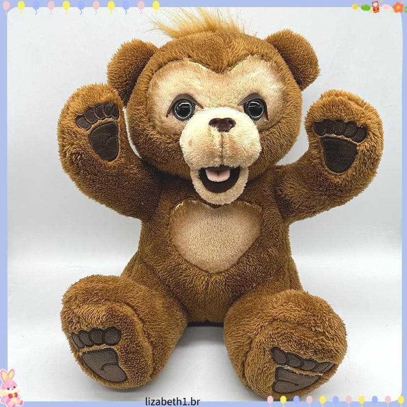 O Curioso Urso de Pelúcia Interativo Adorável Boneco de Pelúcia Presente de Aniversário para Crianças LF1R