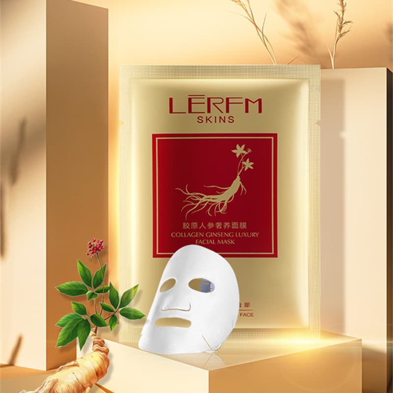 Lannifang água colágeno Ginseng máscara hidratante genuíno hidratante calmante reparação Anti-rugas máscara encolher por