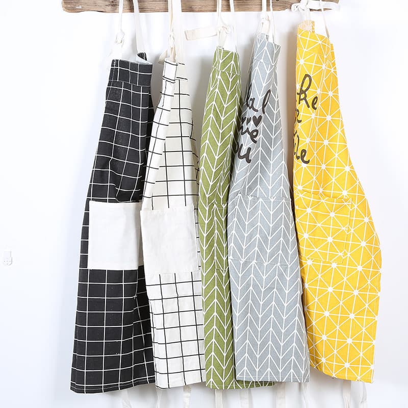 Estilo japonês Workwear nórdico todo-puro tecido de algodão à prova de óleo limpeza cozinha casa cafeteria padaria avent