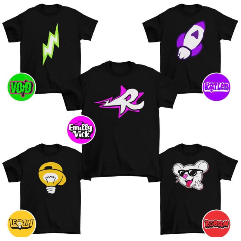Camiseta 100% Algodão Premium Fio 30.1 DTF Turma dos Rosas Infantil Emily Vick Katlen Void Leozin Robson