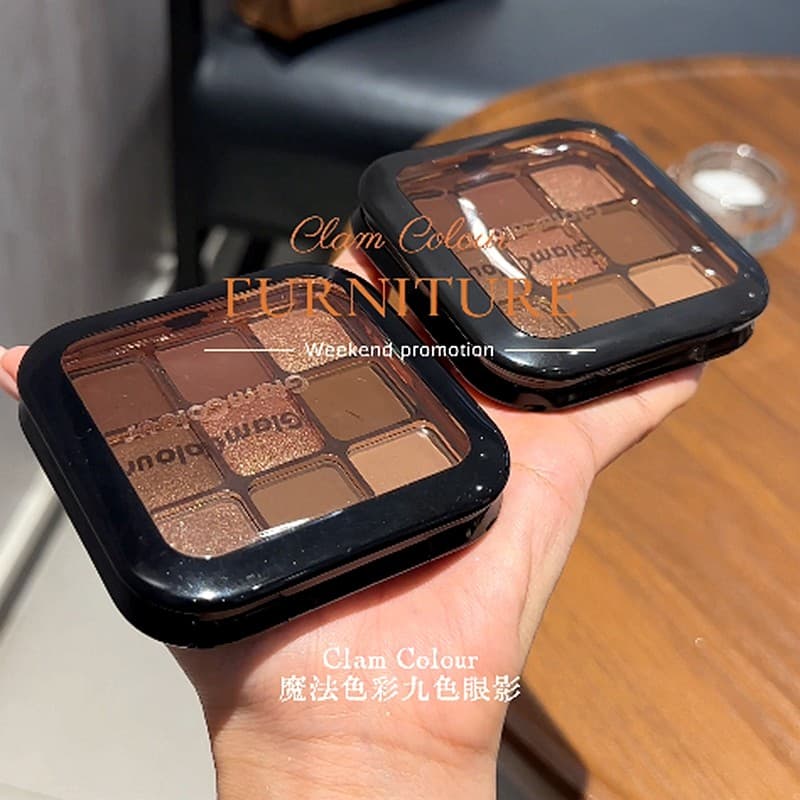 Paleta de sombras de nove cores de cor mágica uma paleta multiuso fosco perolado tudo-em-um paleta multifuncional portát