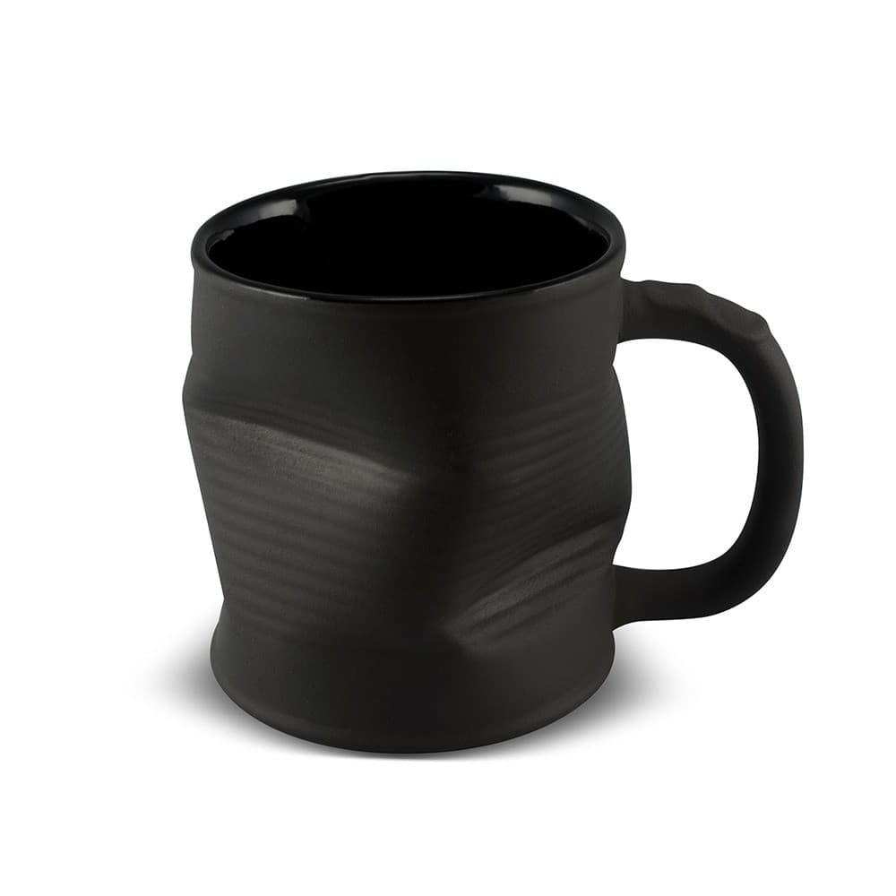 Caneca De Cerâmica Lata Amassada 320ml Ceraflame Gourmet Grafite