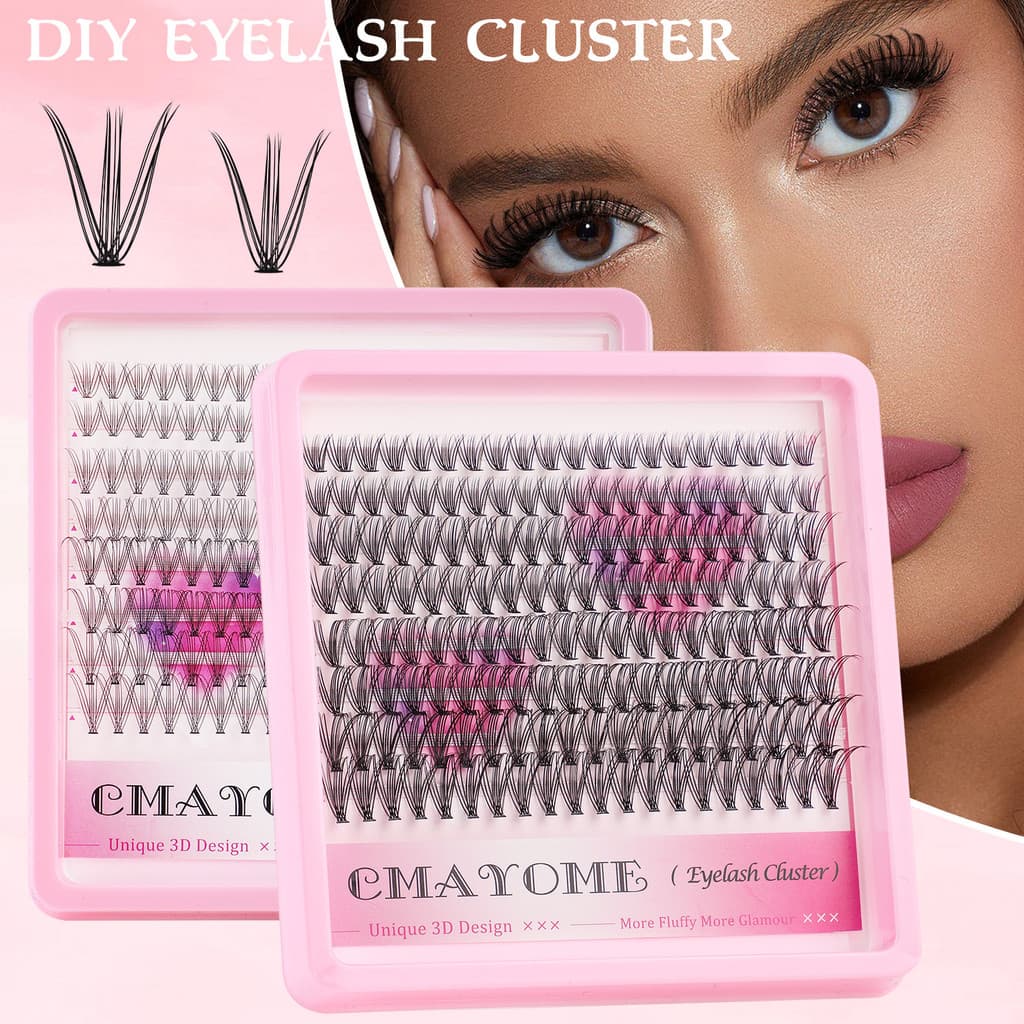 Estilo segmentado único Cluster cabelo 160 Clusters cílios postiços 10-16mm cílios DD curva reutilizável diário namoro C