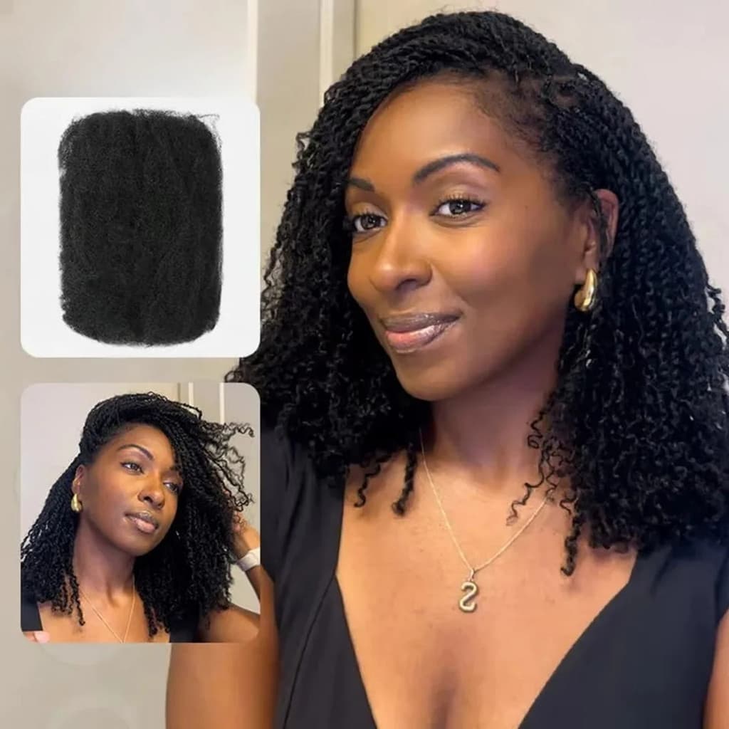 50G/pcs Afro Kinky Curly Bulk , Cabelo Sintético