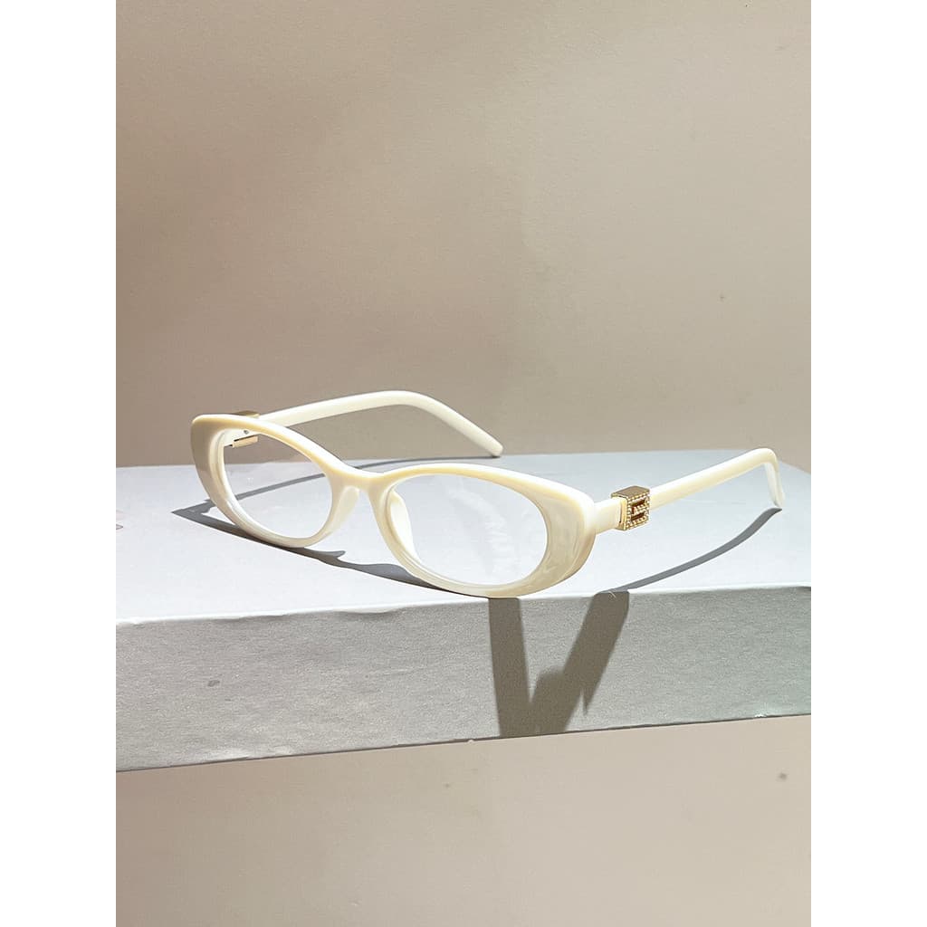 Versão coreana simples Casual Oval óculos Retro High-End pequeno quadro moda luz estilo de luxo Anti-azul luz óculos qua