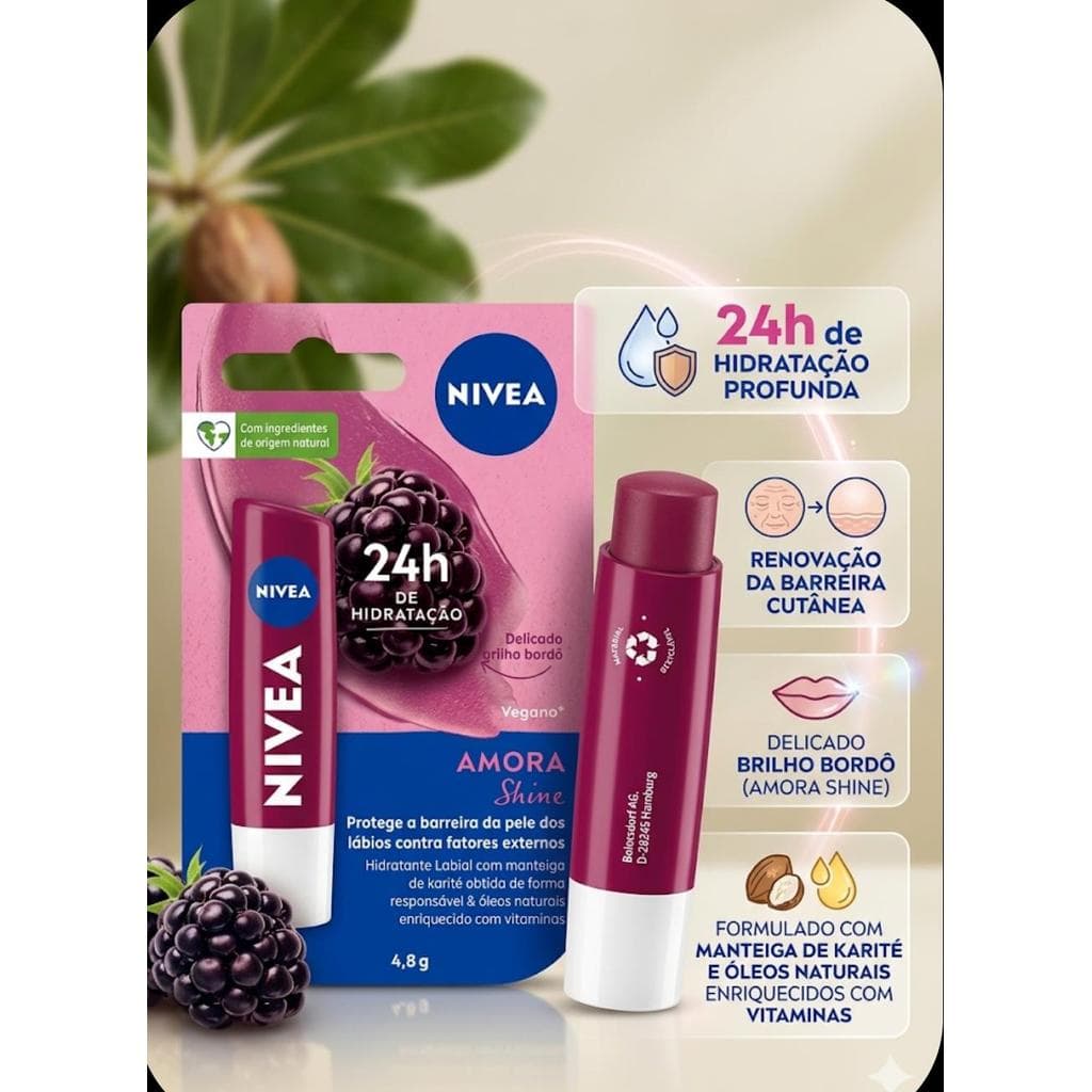 NIVEA Amora Shine hidratante labial