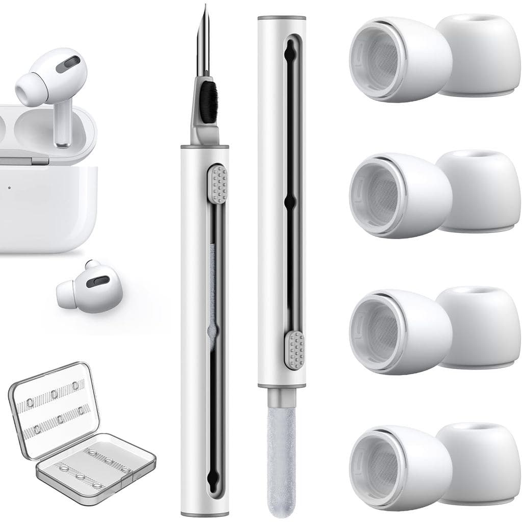 4 Pares de Pontas de Silicone Link Dream para Substituição de AirPod Pro e Kit de Limpeza com Caneta para AirPods Pro/Ai