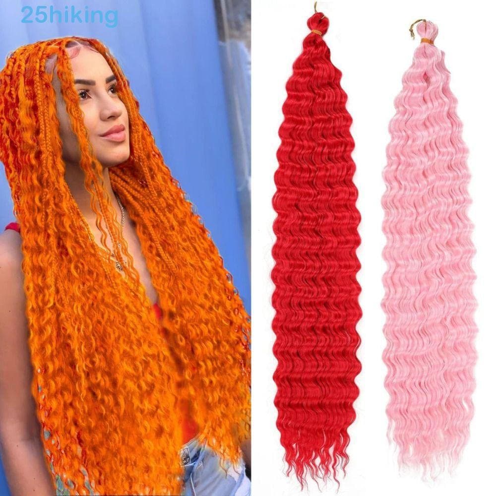 Cabelo De Crochê Sintético Para Caminhada , Com Torção Profunda Ombre Ondulado De Água , Encaracolado