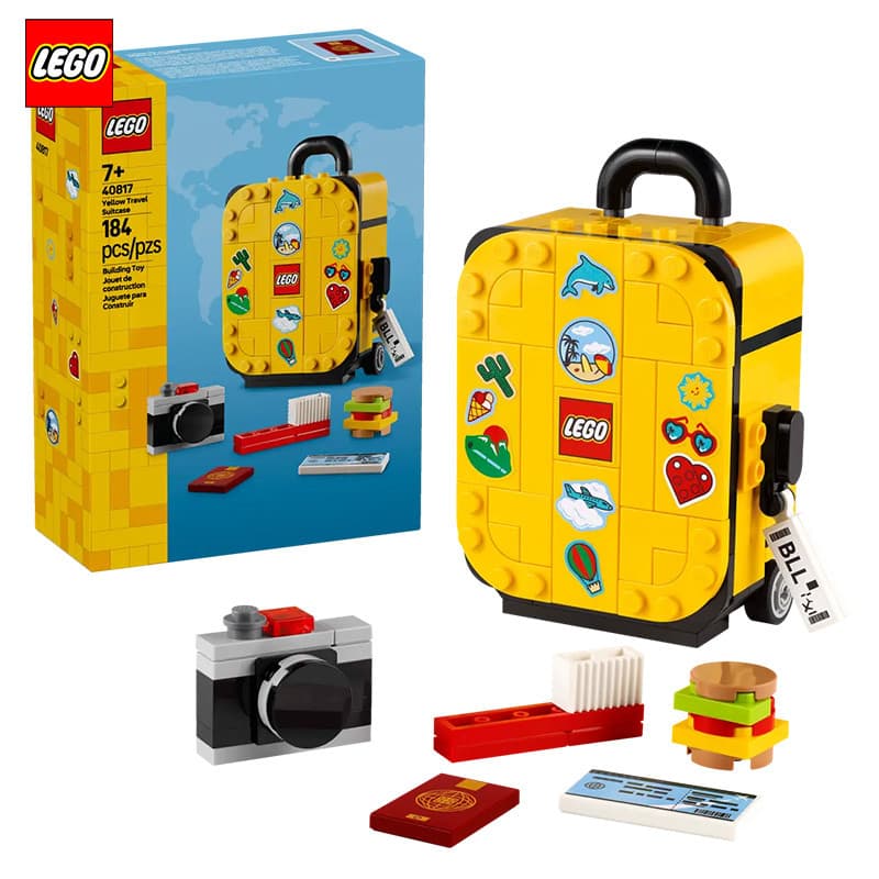 LEGO LEGO 40817 Blocos de construção de mala amarela montando brinquedos de coleção de presentes para meninos e meninas