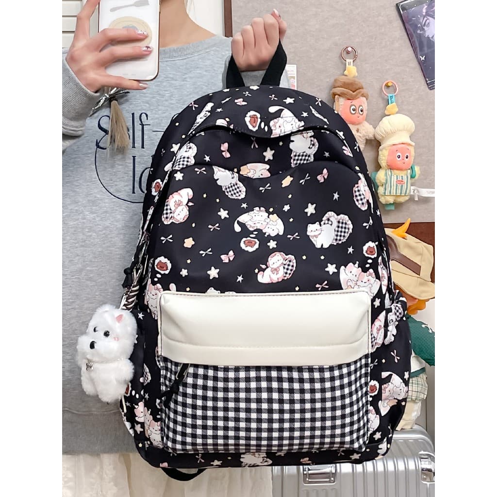 Japonês ins nicho mochila feminina estudante do ensino médio bonito Casual menina mochila de alto valor menina mochila d