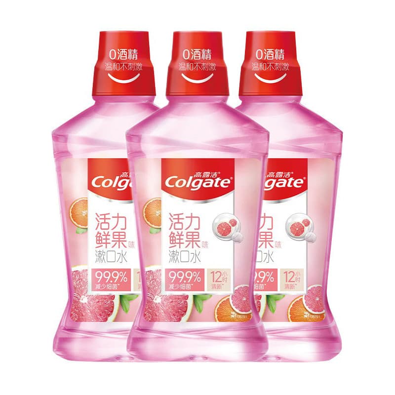 Colgate Vitality Fresh Fruit Sabor Colutório 0 Álcool Ajuda a Prevenir a Cavidade Dentária Reduz 99.9% Bactérias Frescur