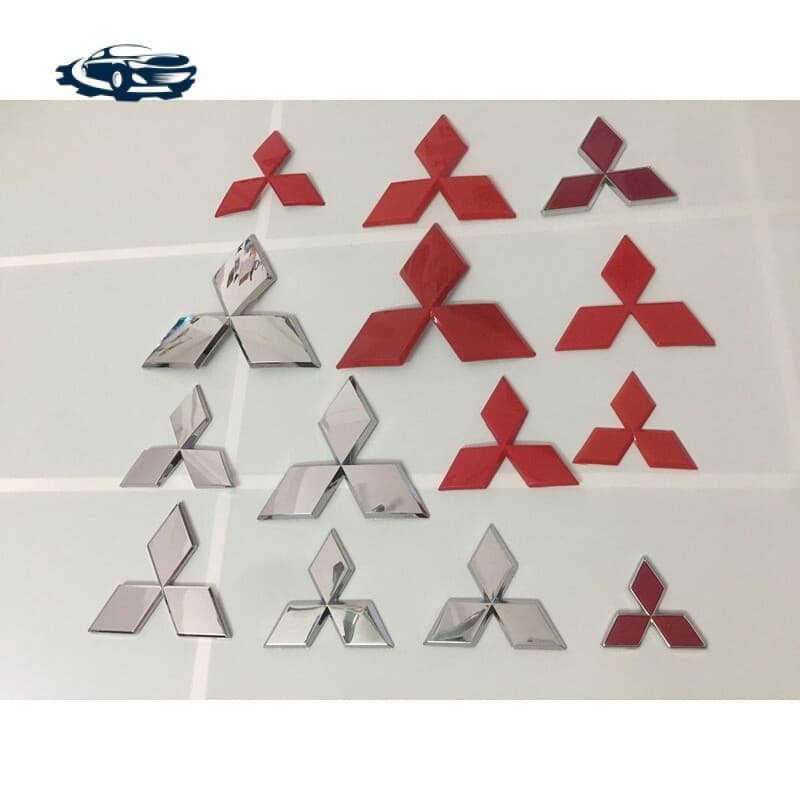 Logotipo frontal ou emblema traseiro para Mitsubishi Pajero V73 Lancer EX Outlander ASX Adesivo para Suporte de Bagagem