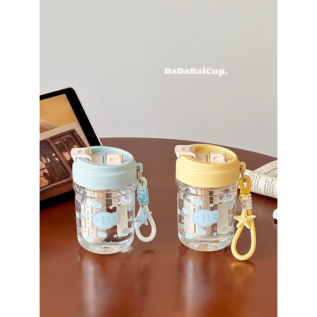 Estrela do mar duplo beber copo de água plástico meninas alto valor resistente a altas temperaturas portátil pequeno cop