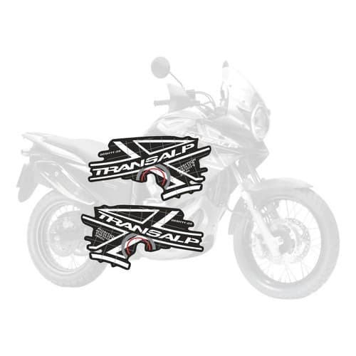Kit Faixa Adesivo da Honda Transalp Xl 700v 2011 preta adesivo das aletas Honda Transalp modelo original restauração