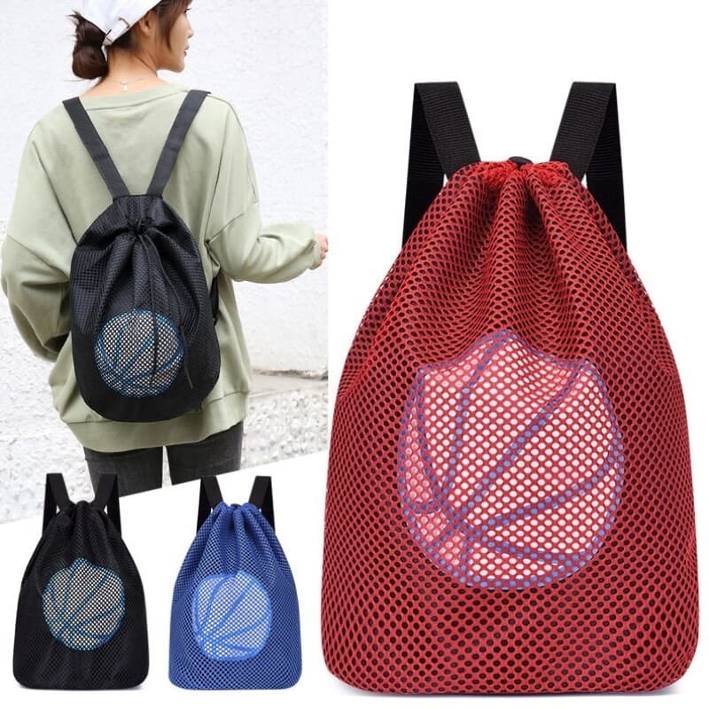 Saco de basquete saco de bola estudante portátil escola primária estudante saco de basquete das crianças dupla volta um