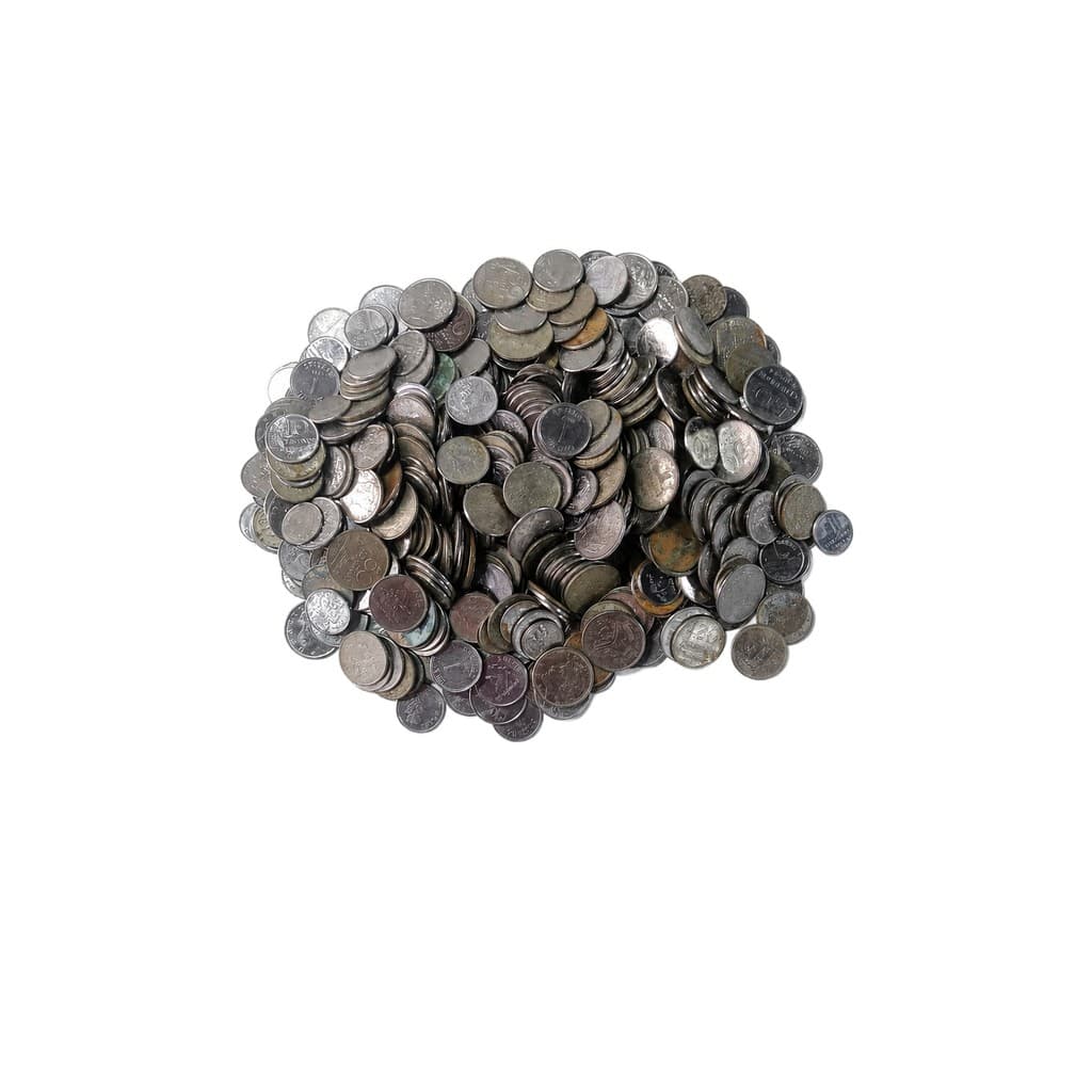 Lote 2 kg Moedas Brasileiras Aço Inox Não Garimpadas Coleção