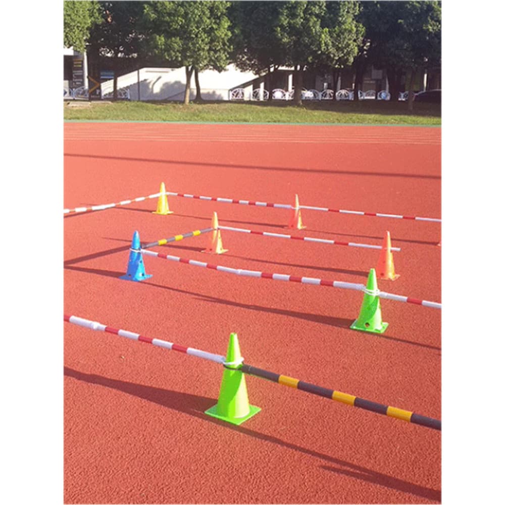 Equilíbrio carro pista haste obstáculo crianças barril cônico conexão telescópica haste Scooter treinamento lote roda