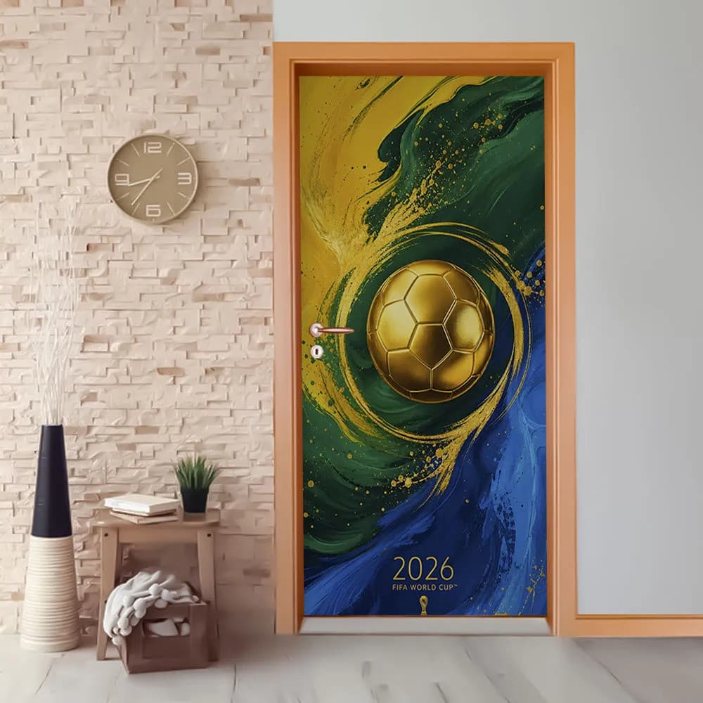 Capa De Porta Bola Dourada  Brasil  Copa 2026 Hexa