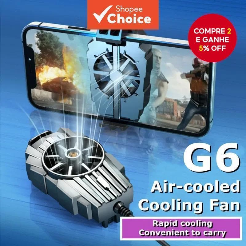 G6 Clipe Refrigerador De Telefone Móvel Turbo Silencioso Suporte De Almofada De Jogo Resfriamento Mudo Para iPhone Xiaom
