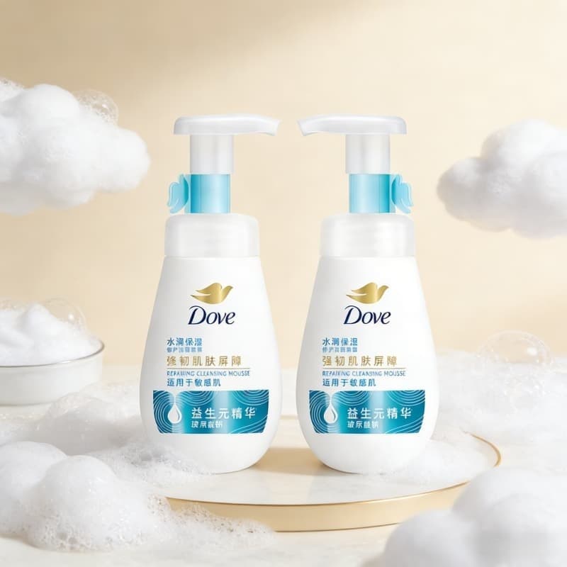 Dove hidratante reparação espuma de limpeza 160ml loção de beleza de limpeza essência Mousse de aminoácidos ácido hialur