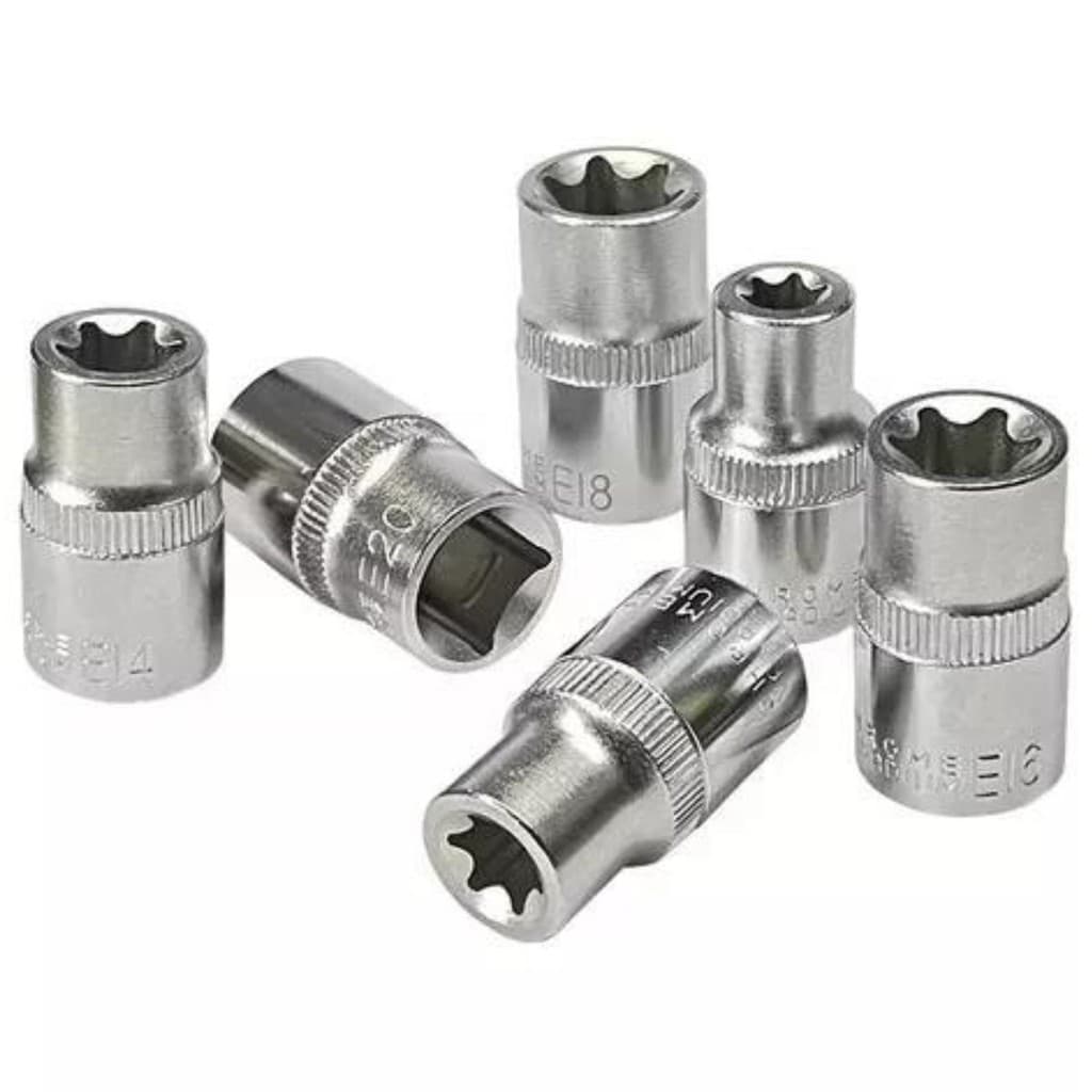 Jogo Soquetes Torx 1/2'' E10 A E20 Jogo Com 6 Peças Profissional - Eda 6TB