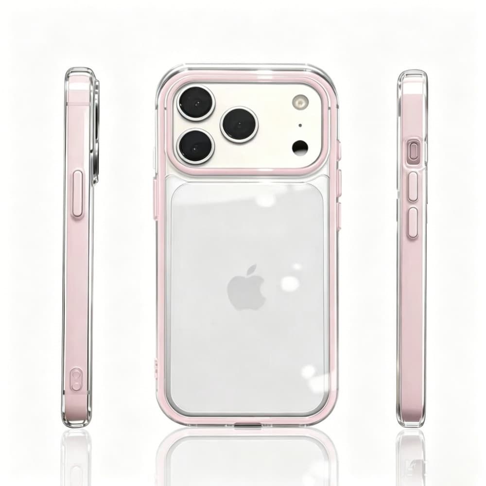 Nunca Amarelo！ 2 Em 1 Capa Para iPhone 17 Ar 16 15 14 Plus 13 12 11 Pro Max Transparente  Anti-risco