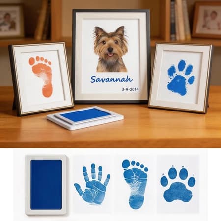 Kit Carimbo 1/2/3 Almofada Grande | Seguro e Não Tóxico para Lembranças de Bebê e Pet
