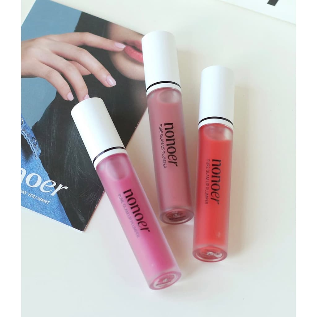 Coreia nonoer Glossy Jelly Lip Gloss 5g Plump Lip Hidratante Brilhante Transparente Não Oleoso