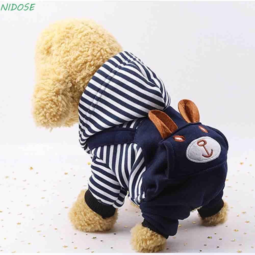 NIDOSE Bonito Urso Pet Filhote De Cachorro Traje Roupas Casuais Doggie Transfiguração Chapéu