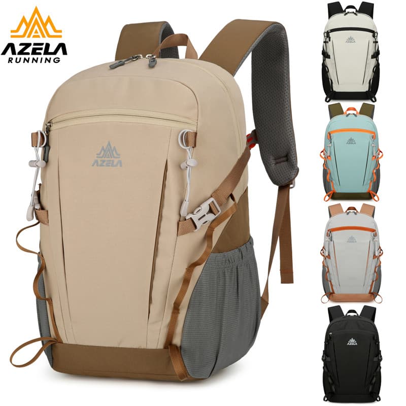 Azela mochila esportiva ao ar livre, caminhada, leve, à prova d'água, bolsa de viagem masculina, leve, bolsa de caminhad