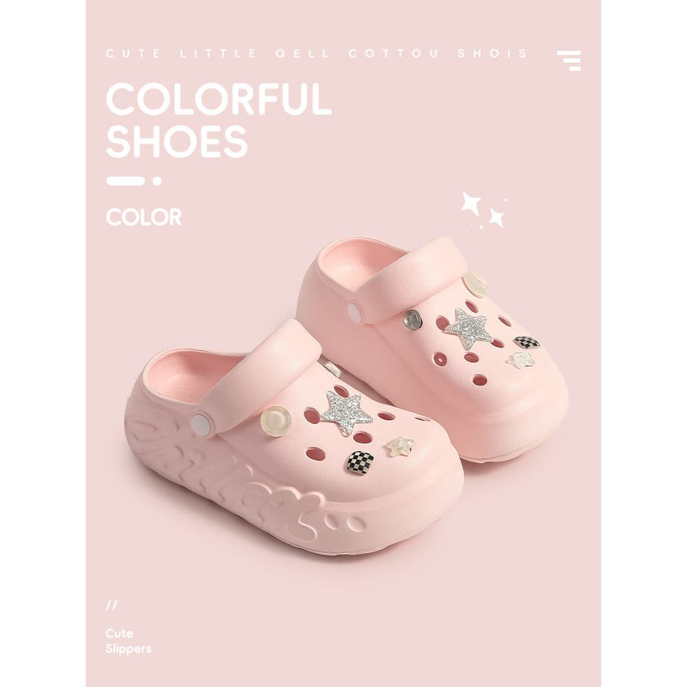 Sapatos de sola grossa Baotou buraco feminino verão exterior Wear Casual respirável eva Anti-deslizamento desodorante pr