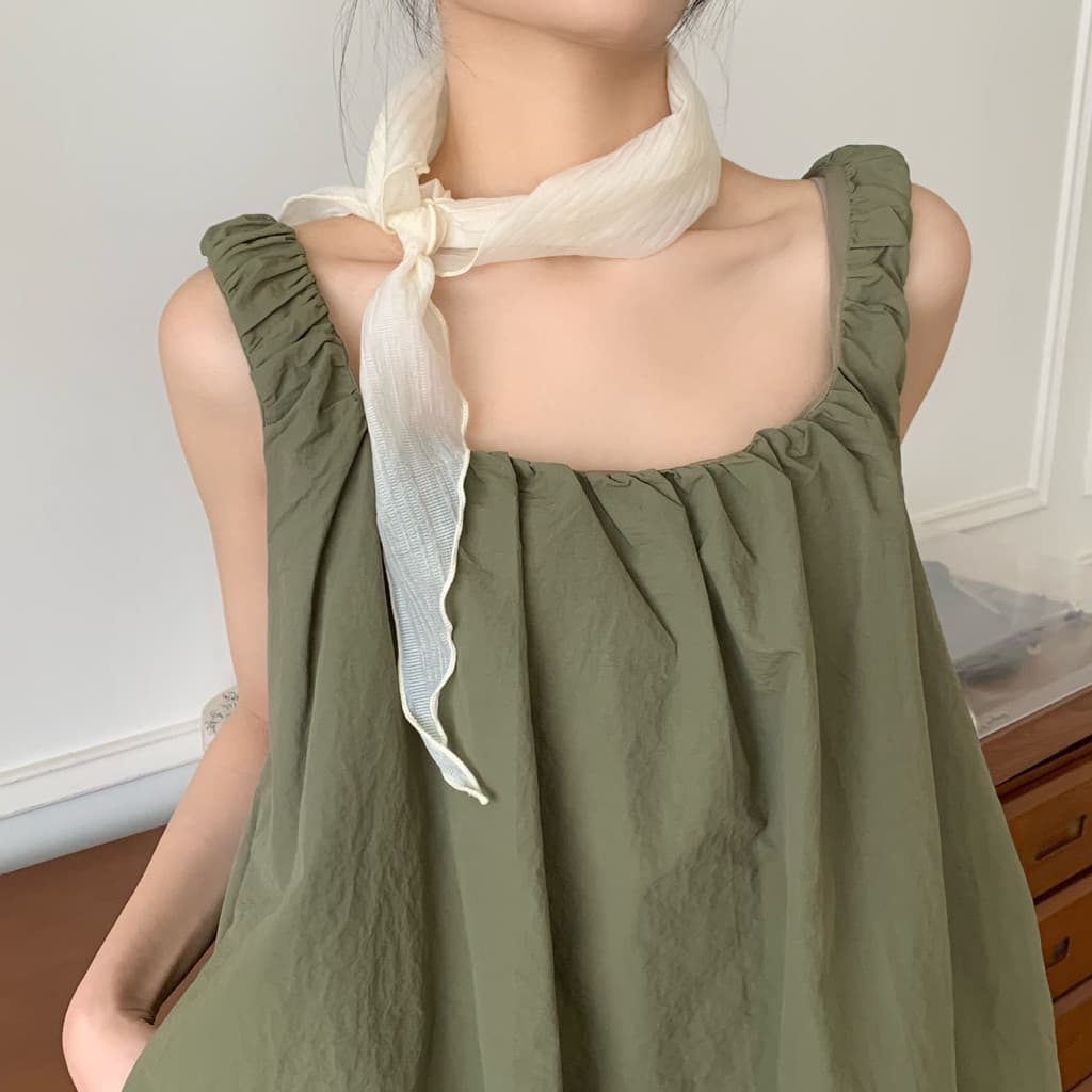 Lenço de seda novo estilo cor sólida estilo literário primavera verão triângulo cachecol feminino lenço de seda estilo f