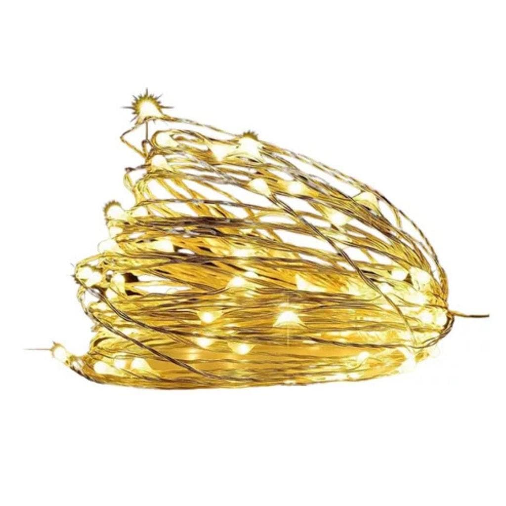 FIO DE FADA A PILHA 50LED 5MTS WARM
