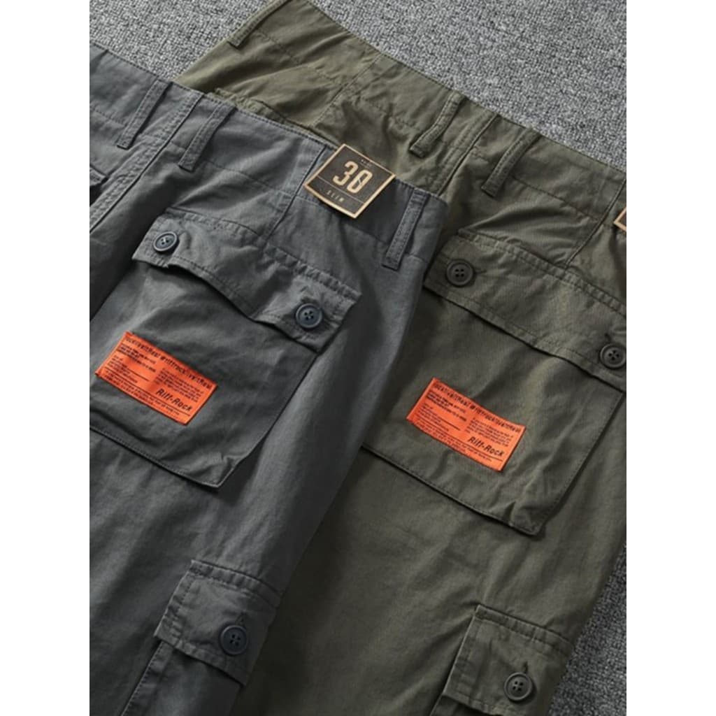 Estilo americano lavado angustiado macacão masculino primavera outono Multi-bolso macacão calças rua resistente ao desga
