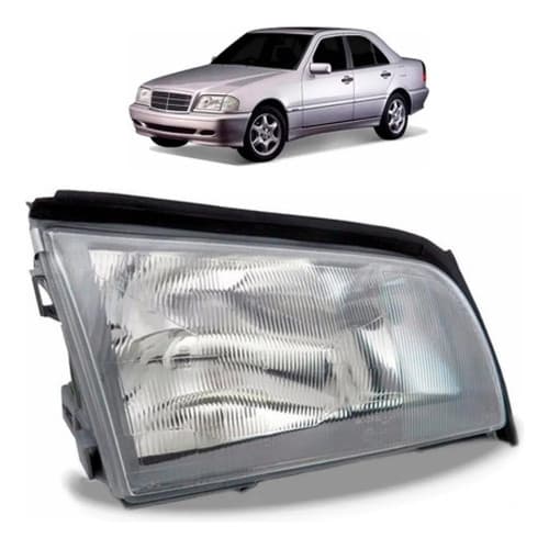 Farol Mercedes C220 1994 A 1996 Foco Duplo C/pisca