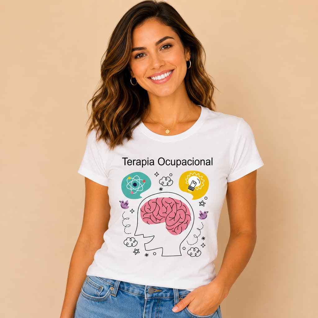 Camiseta Terapia Ocupacional T.O TO  Baby Look  Blusa Variados Tipos 03T1