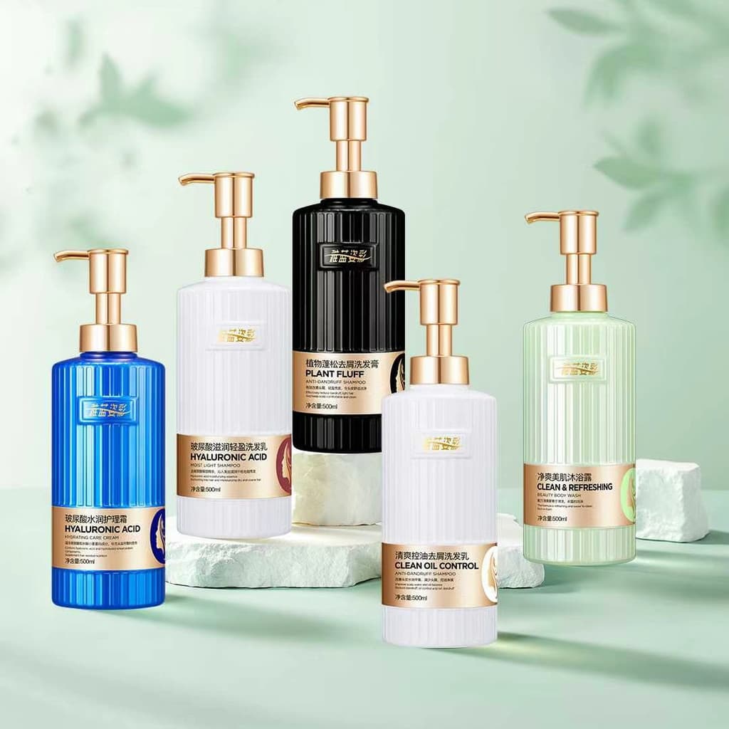 Ya Lanzicai Ácido Hialurônico Hidratante Reparador Shampoo Shampoo 500ml 750ml Pacote de Produtos Genuínos Secos para Re