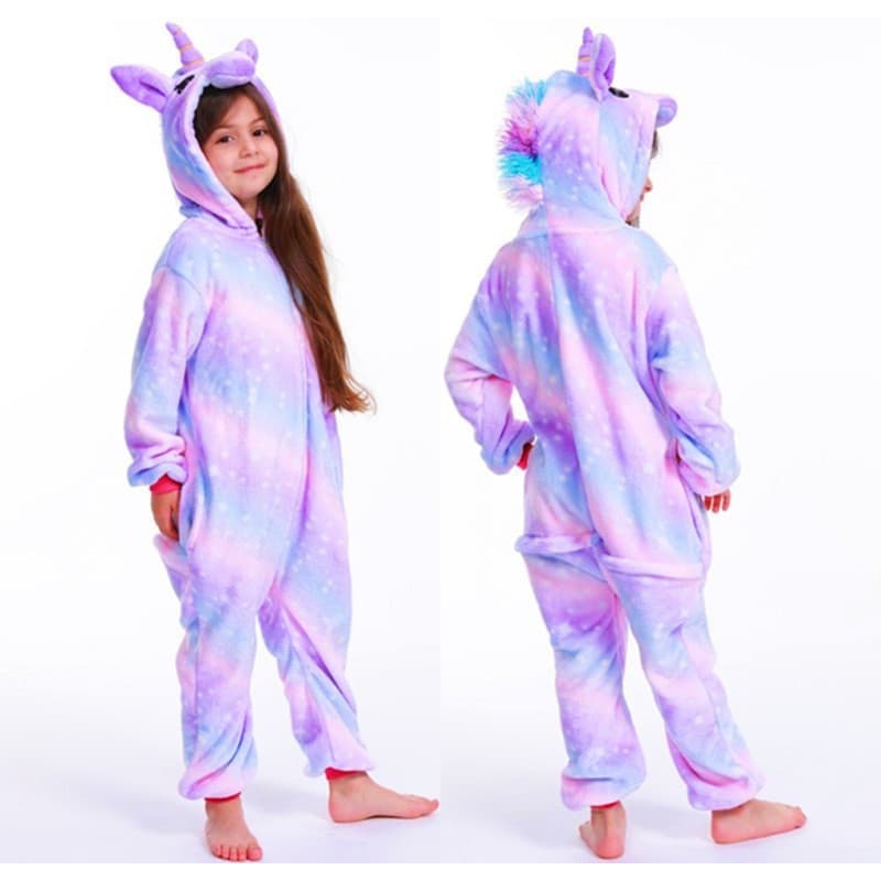 Pijama Infantil Com Capuz De Unicórnio , Fantasia De Macacão Animal , Roupa De Dormir Macia De Uma Peça Para Meninos E M