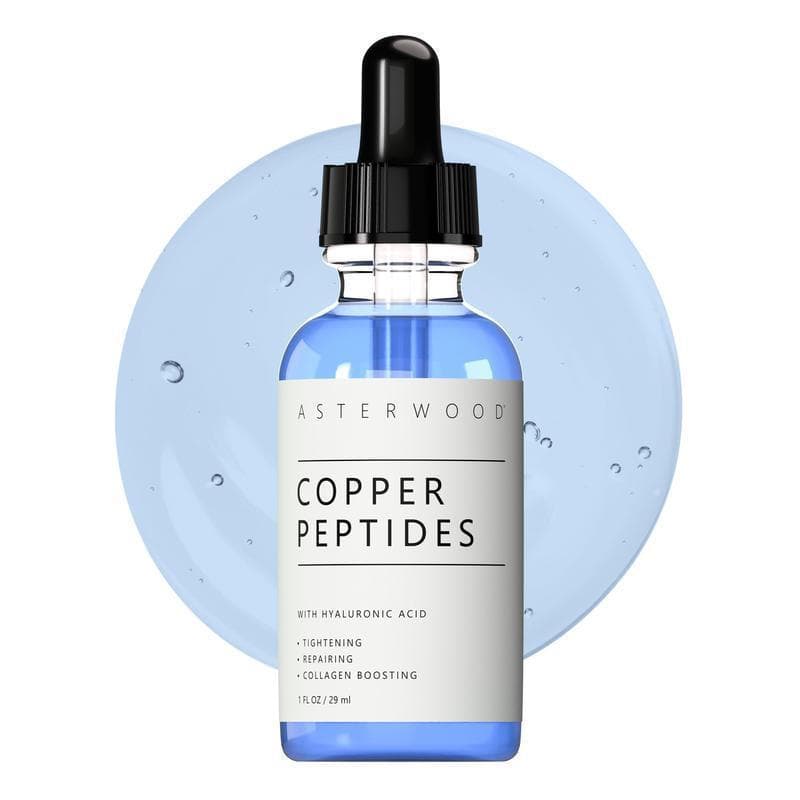 O sérum de peptídeos de cobre GHK é utilizado para firmar e reparar a pele do rosto, promovendo a produção de colágeno a
