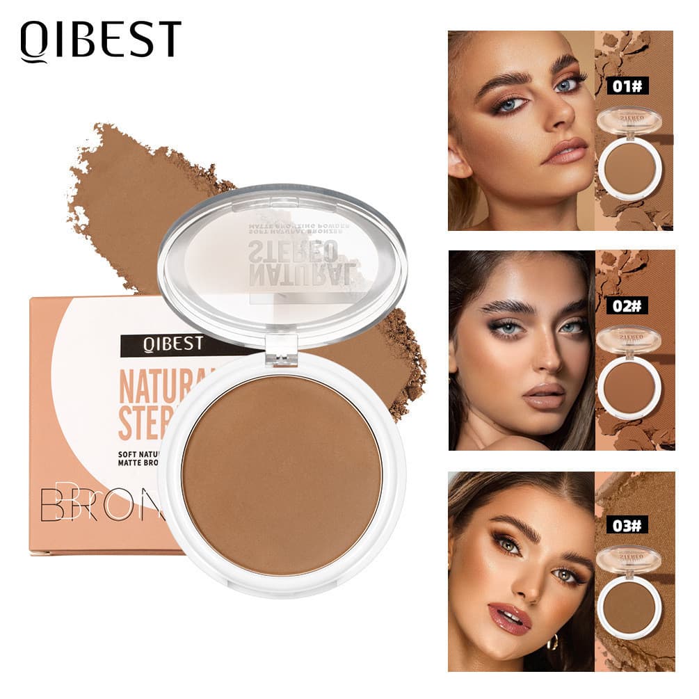 Paleta de Contorno QIBEST, Paleta Completa para Iniciantes, Matte e Iluminadora, Sombra para o Nariz, Paleta Abrangente